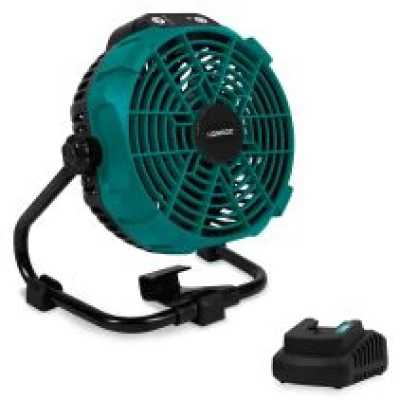 Cordless fan 20V – hybrid battery or AC powered | Incl. AC adapter – incl. 4.0Ah battery and quick charger