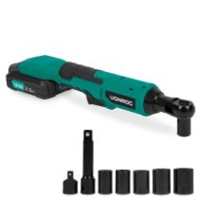 Cordless ratchet wrench - 20V - 50Nm – incl. 8-pcs socket set | Incl. 2.0Ah battery and charger