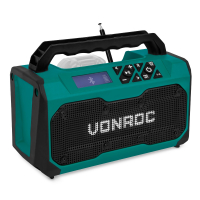 Rádio pro pracoviště 20V - FM, bluetooth a USB | Bez baterie a rychlonabíječky
