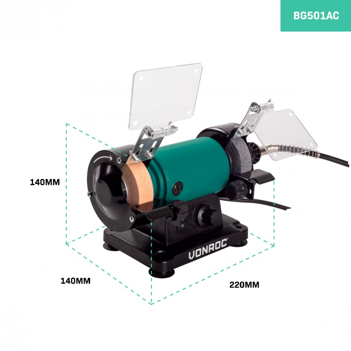 Stolní bruska 150W - 75mm | S ohebnou hřídelí