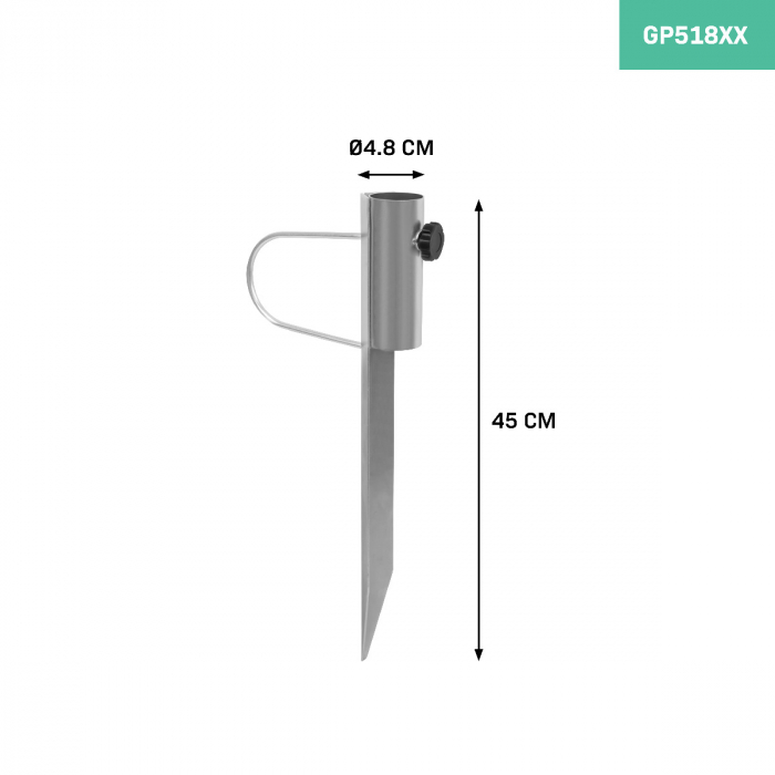 Sand anchor – Parasol holder - 45cm | For pole diameters up to 38mm