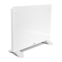 Luxusní elektrické topení - Konvektor - Skleněný panel - 1500W - Bílý | WIFI