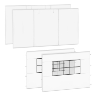 Sada bočních stěn - 3x4.5m - pro nůžkový stan PT502XX | Bílá