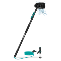 Telescopic wash brush – 4,60 m | Incl. multi-purpose brush, hose and soap dispenser