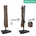 Cantilever parasol Pisogne 300x300cm – Premium parasol - Taupe | Incl. fillable parasol tiles