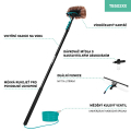 Telescopic wash brush – 6,50m | Incl. multi-purpose brush, 2-in-1 window cleaner, hose and soap dispenser