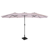 Slunečník Iseo 460x270cm - Slunečník Prémium - Béžový | Včetně podstavce 26 kg