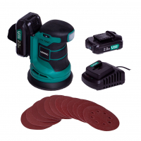 Random orbital sander 20V – 2.0Ah | Incl. 2 batteries and quick charger