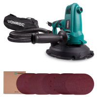 Bruska na sádrokarton 750W - 180mm | Včetně sáčku na prach a 33 brusných papírů