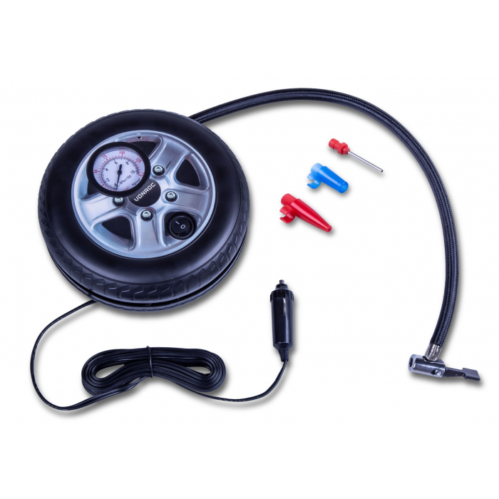 Mini kompresor 12V | S manometrem - Včetně 3 adaptérů main product photo